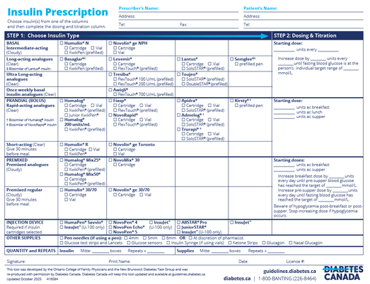 Insulin Prescription Tool