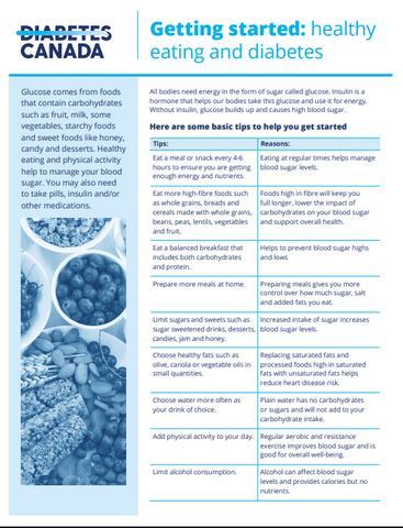 Getting started: healthy eating and diabetes (formerly known as Just the Basics)