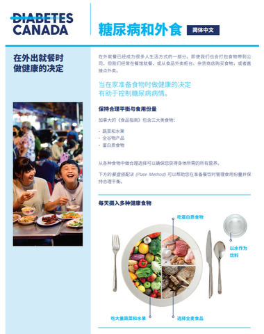 Diabetes and Dining Out - Simplified Chinese